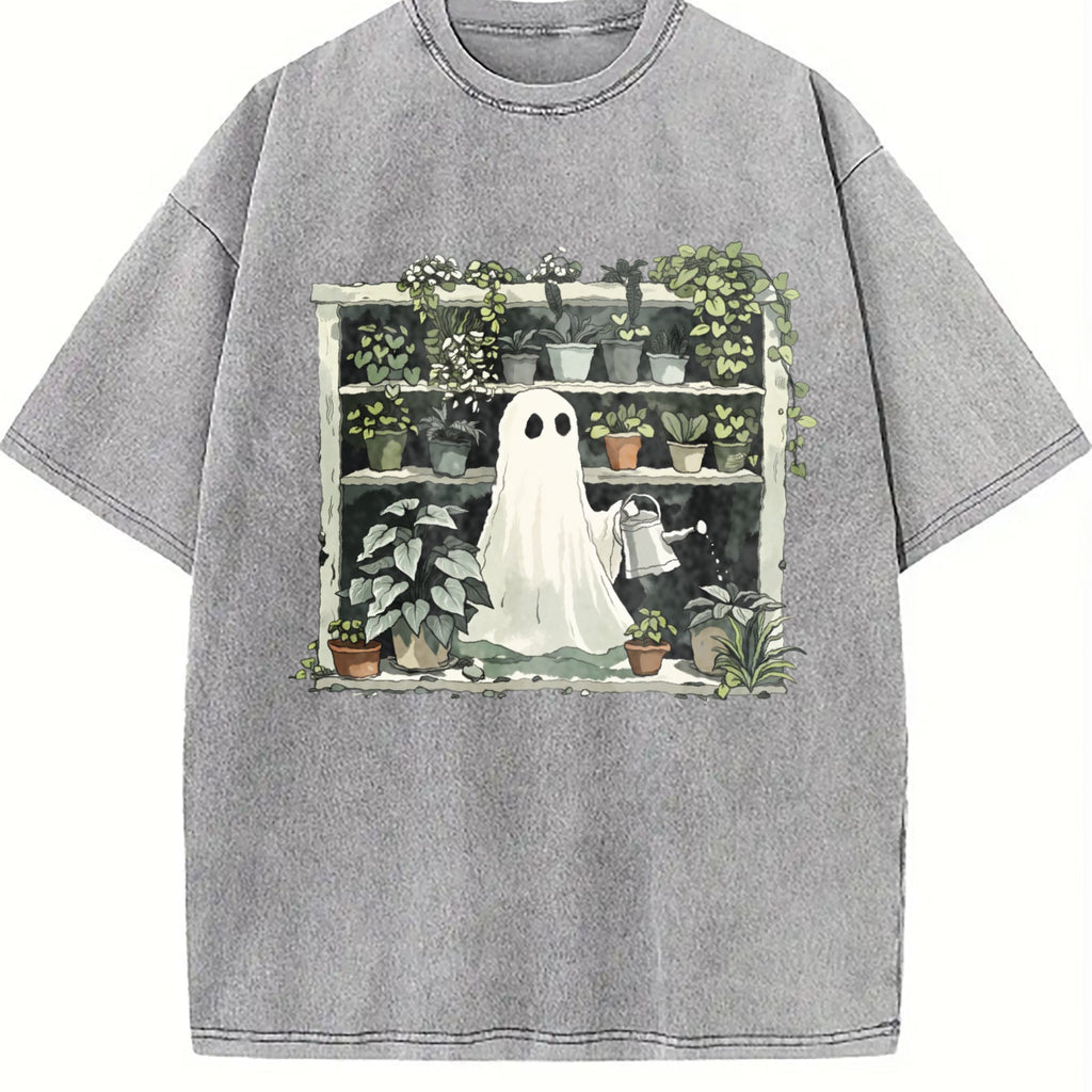 Funny Plant Ghost Vintage Washed T-Shirt product image 4