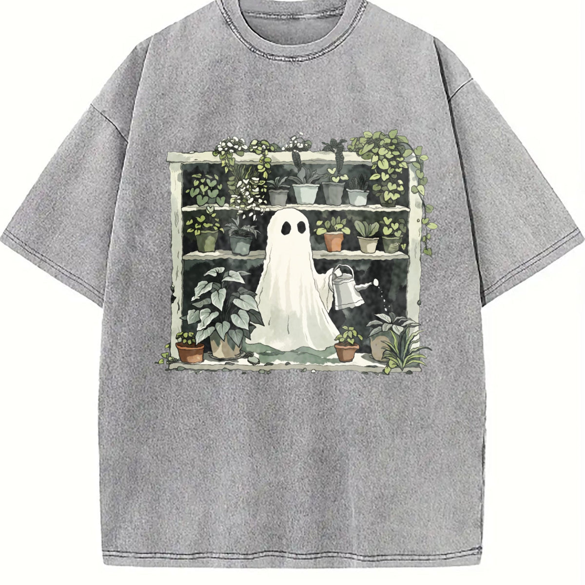 Funny Plant Ghost Vintage Washed T-Shirt product image 4