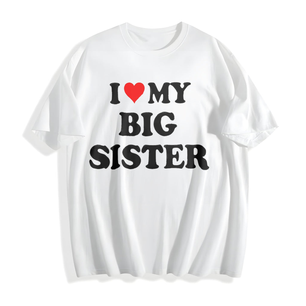 Heart I Love My Big Sister Cotton T-Shirt product image 2