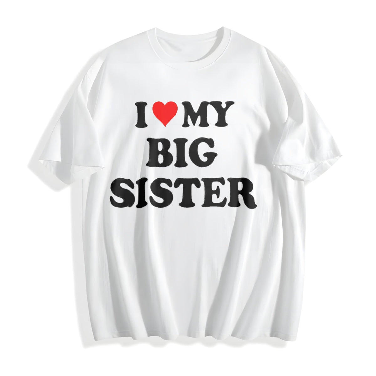 Heart I Love My Big Sister Cotton T-Shirt product image 2