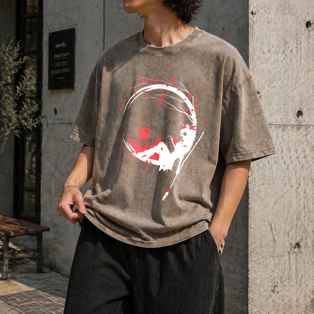 Princess Mononoke Cherry Blossom Vintage Washed T-Shirt product image 3