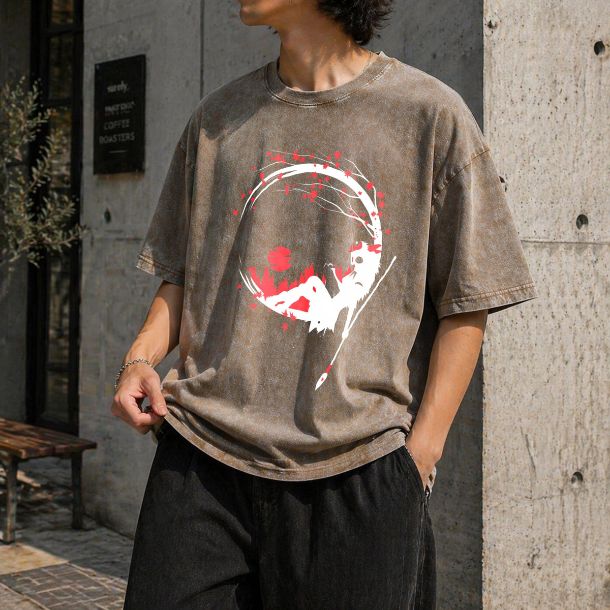 Princess Mononoke Cherry Blossom Vintage Washed T-Shirt product image 3