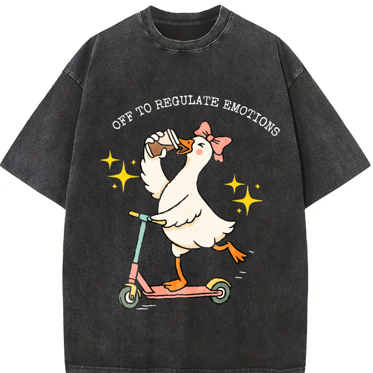 Off To Regulate Emotions Vintage Washed T-Shirt product image 2