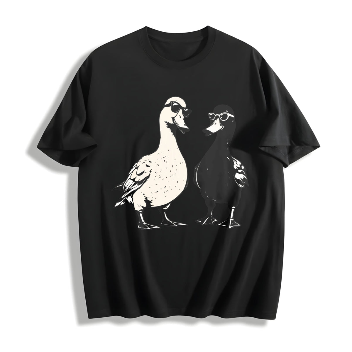 Cool Ducks With Sunglasses Cotton T-Shirt product image 1