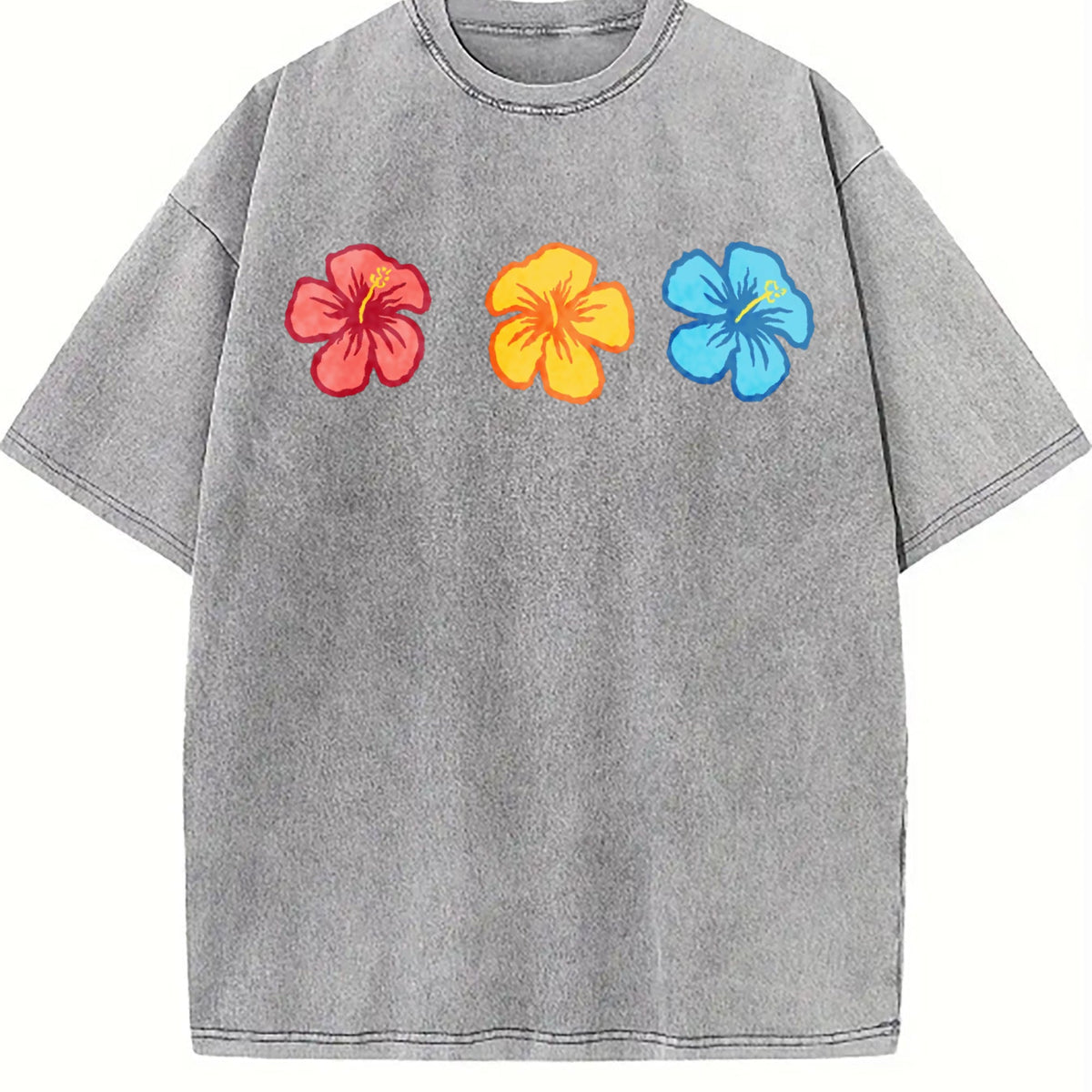 Hibiscus Summer Vintage Washed T-Shirt product image 5