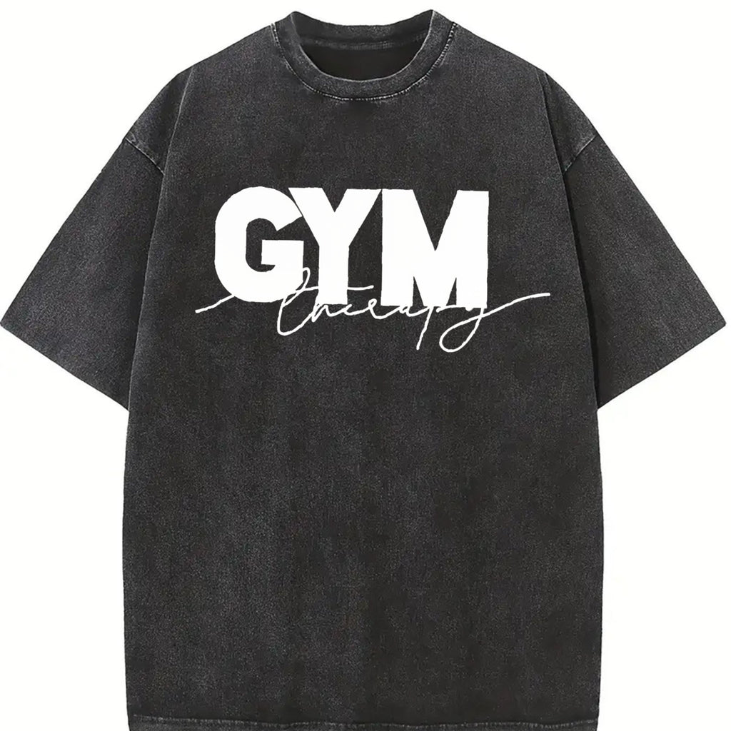 Gym Intention Script Vintage Washed T-Shirt product image 2