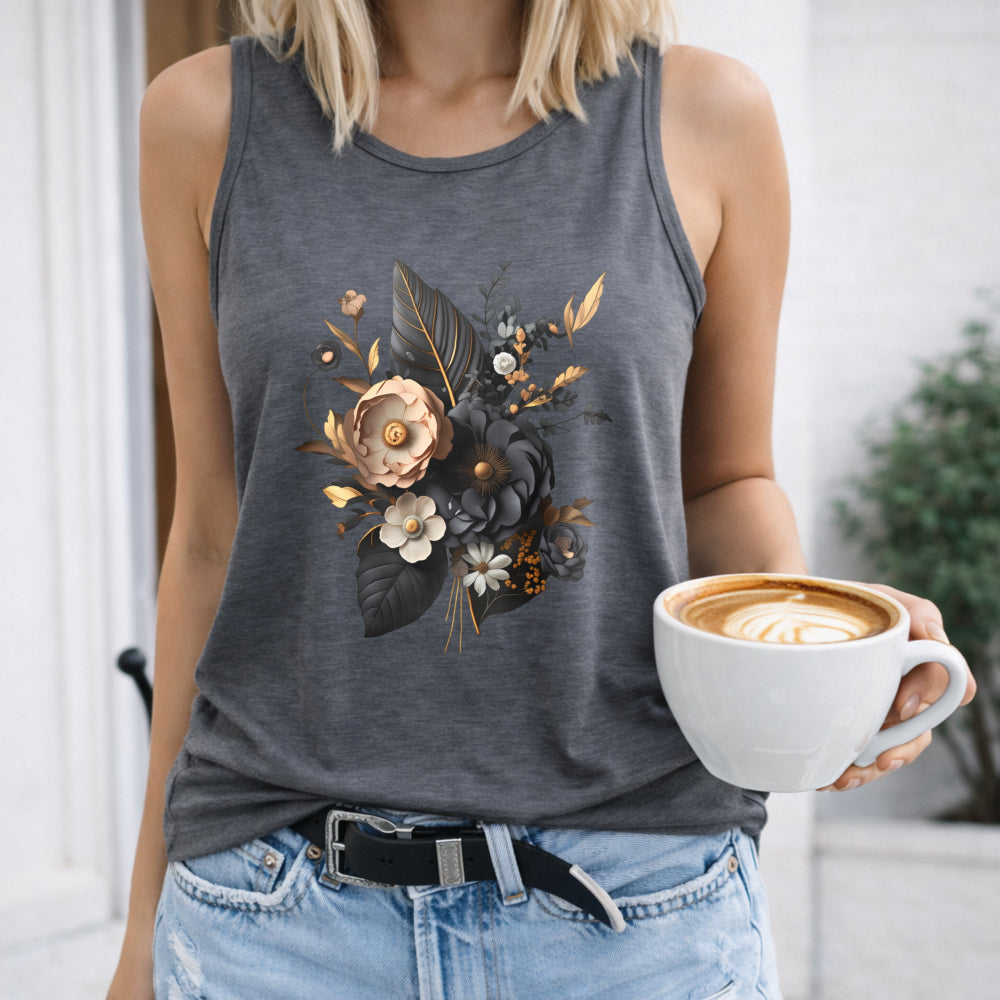 Moody Floral Bouquet Women's Tank Top