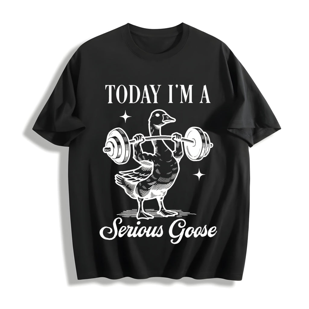 Today I Am Serious Goose Cotton T-Shirt product image 1