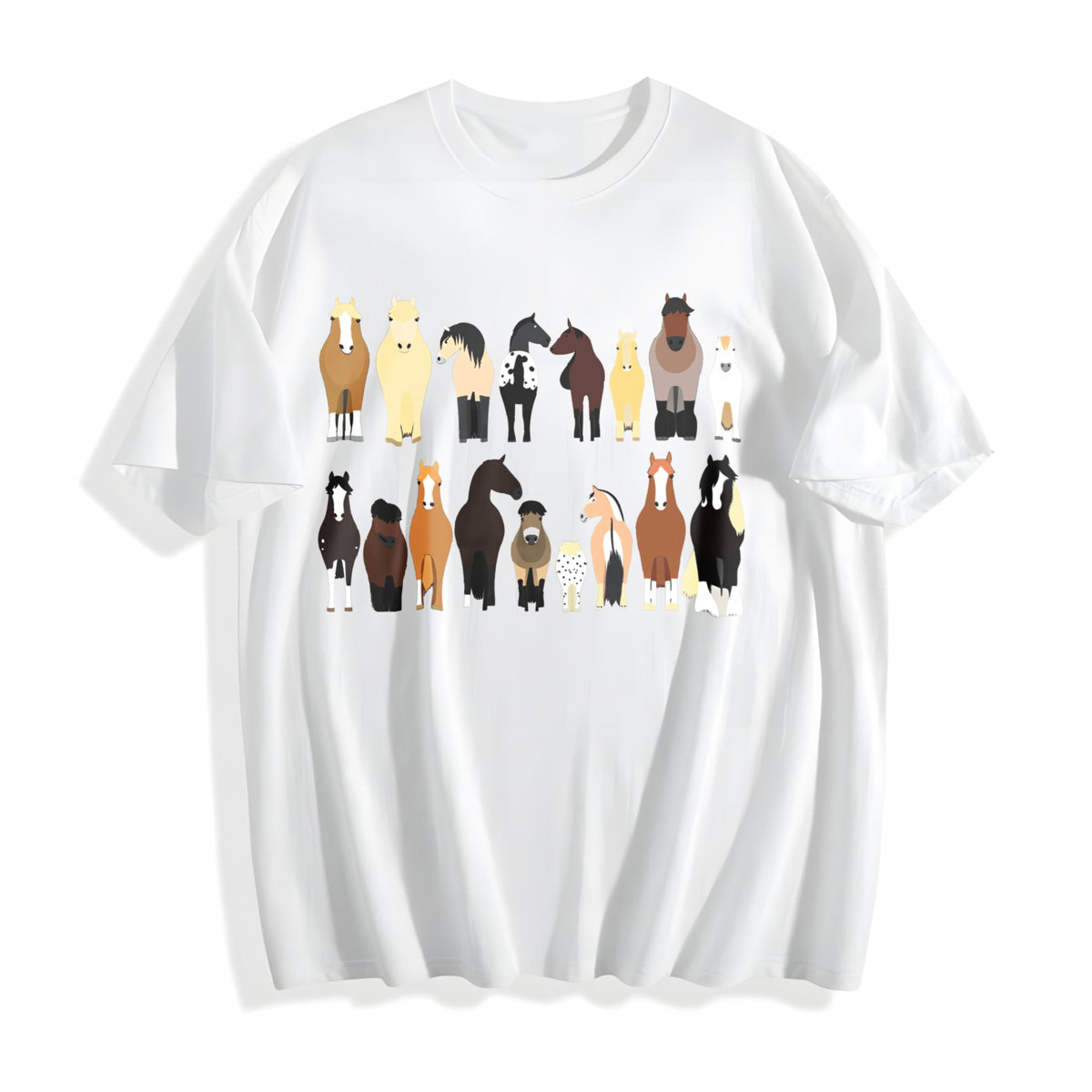 Animal Horse Herd Summer Cotton T-Shirt product image 2