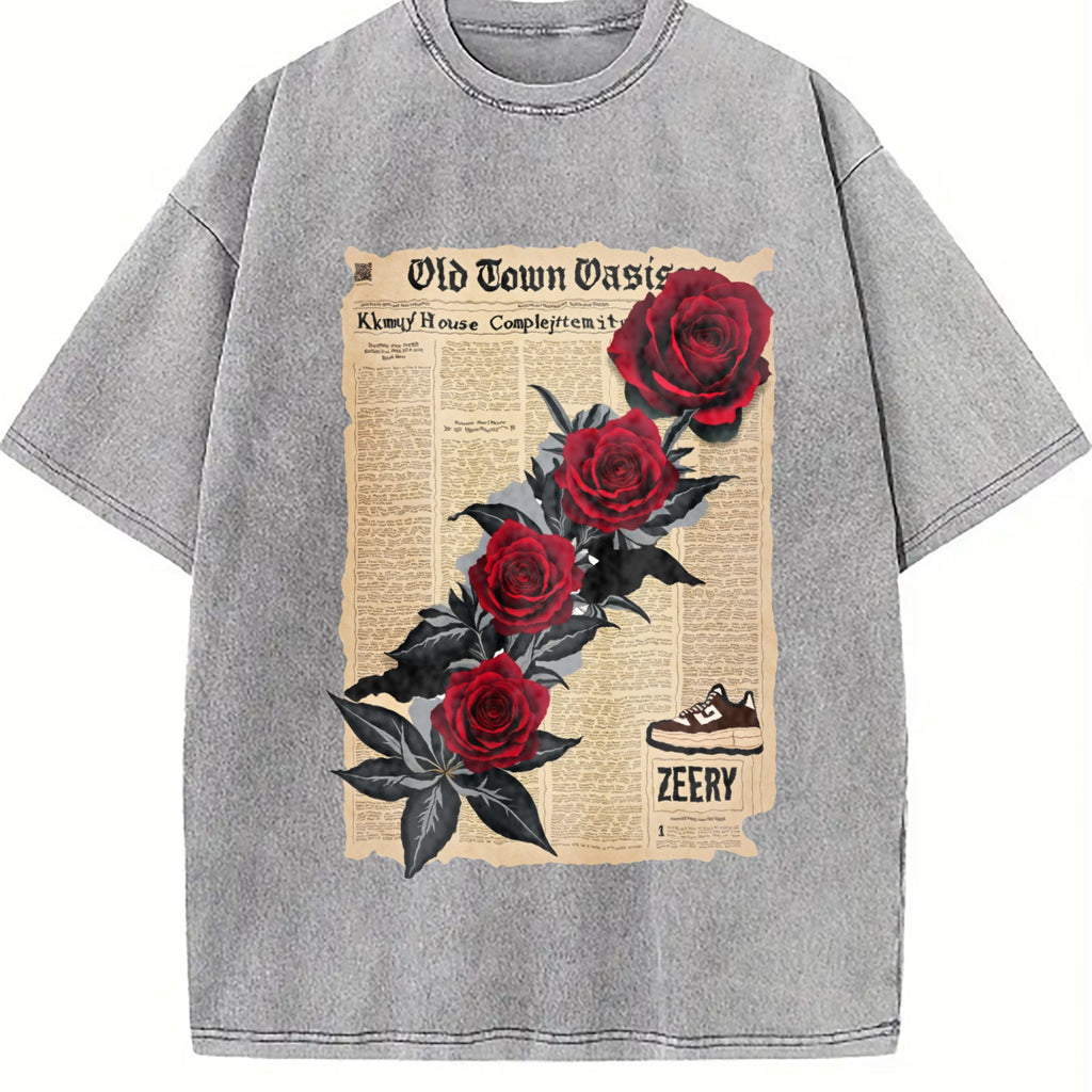 T-shirtfashion Snowflake Craft Vintage Washed T-Shirt product image 4