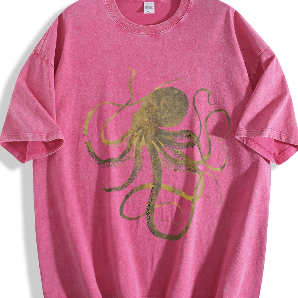 Distressed Octopus Vintage Washed T-Shirt product image 5