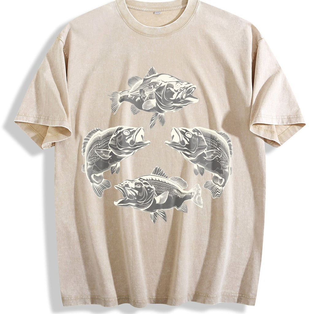 Bass Fish 90s Vintage Washed T-Shirt product image 1