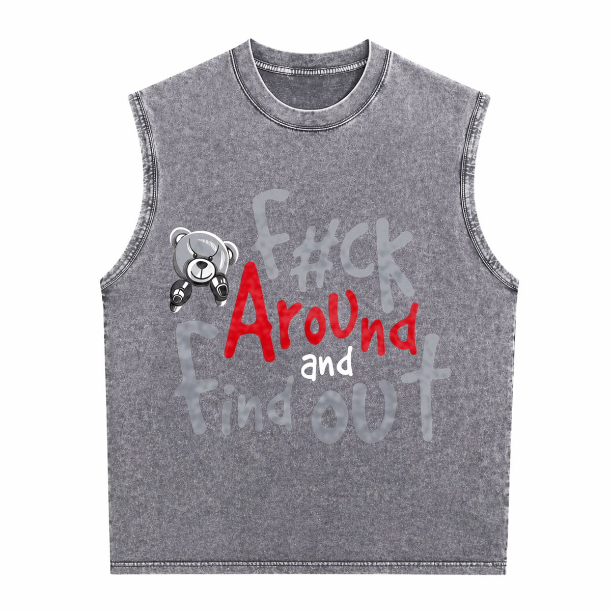 Boxer Bear - Fk Around And Find Out Men's Washed Tank Top