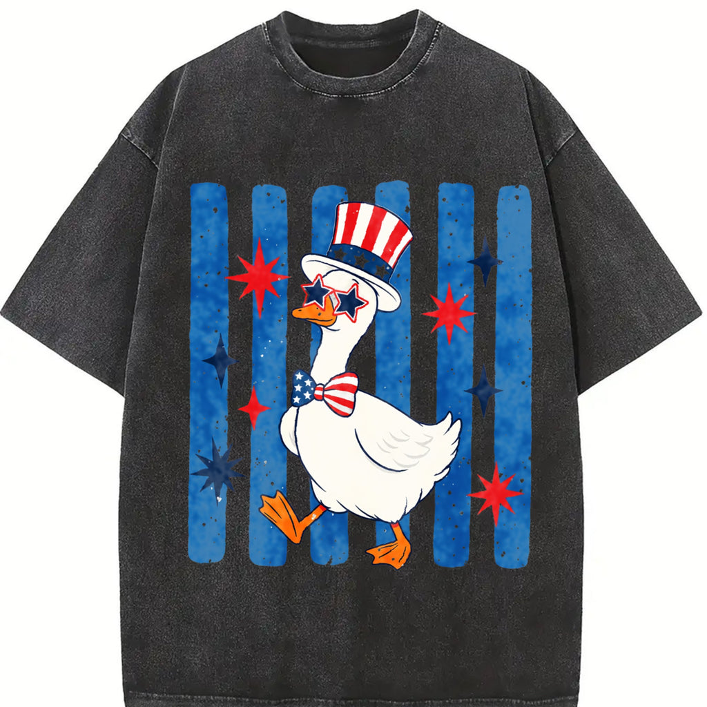Patriotic Goose Vintage Washed T-Shirt product image 2