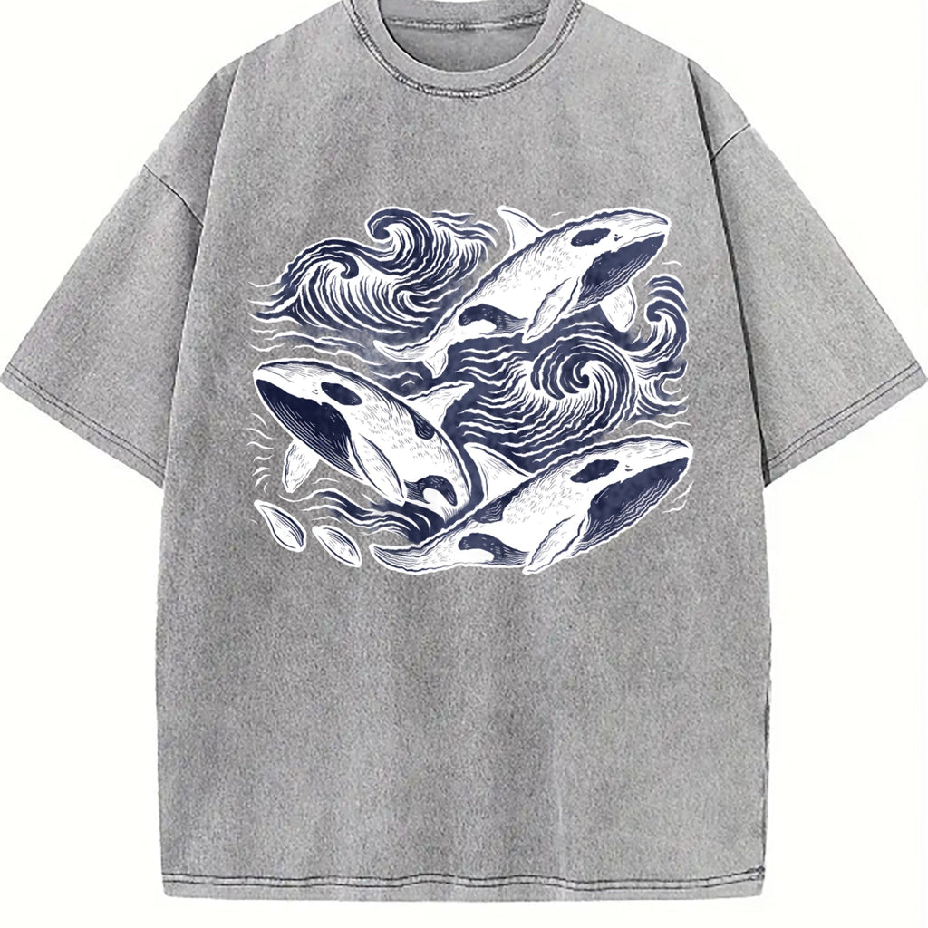 Orcas Ocean 90s Vintage Washed T-Shirt product image 5