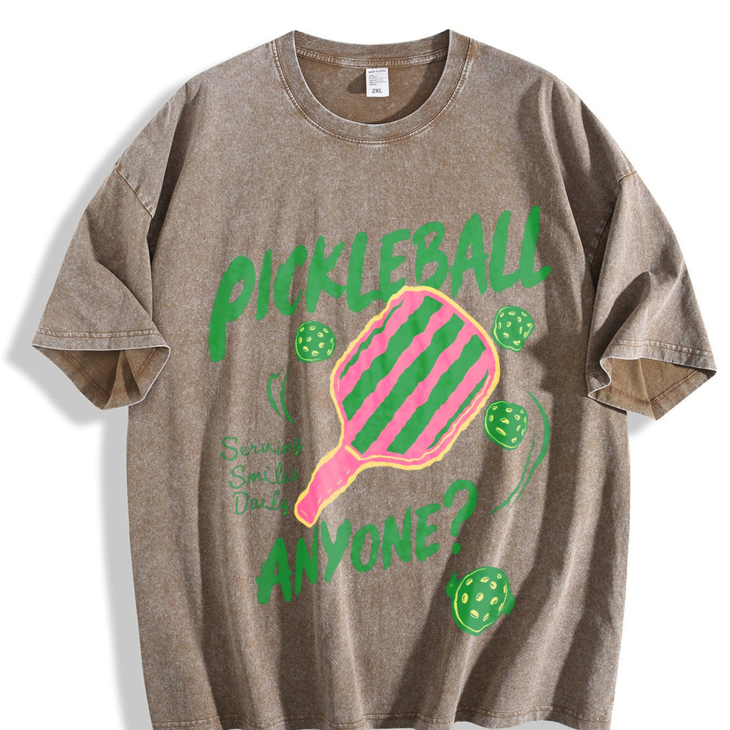 Pickleball Playing Paddleball Sport Vintage Washed T-Shirt product image 3