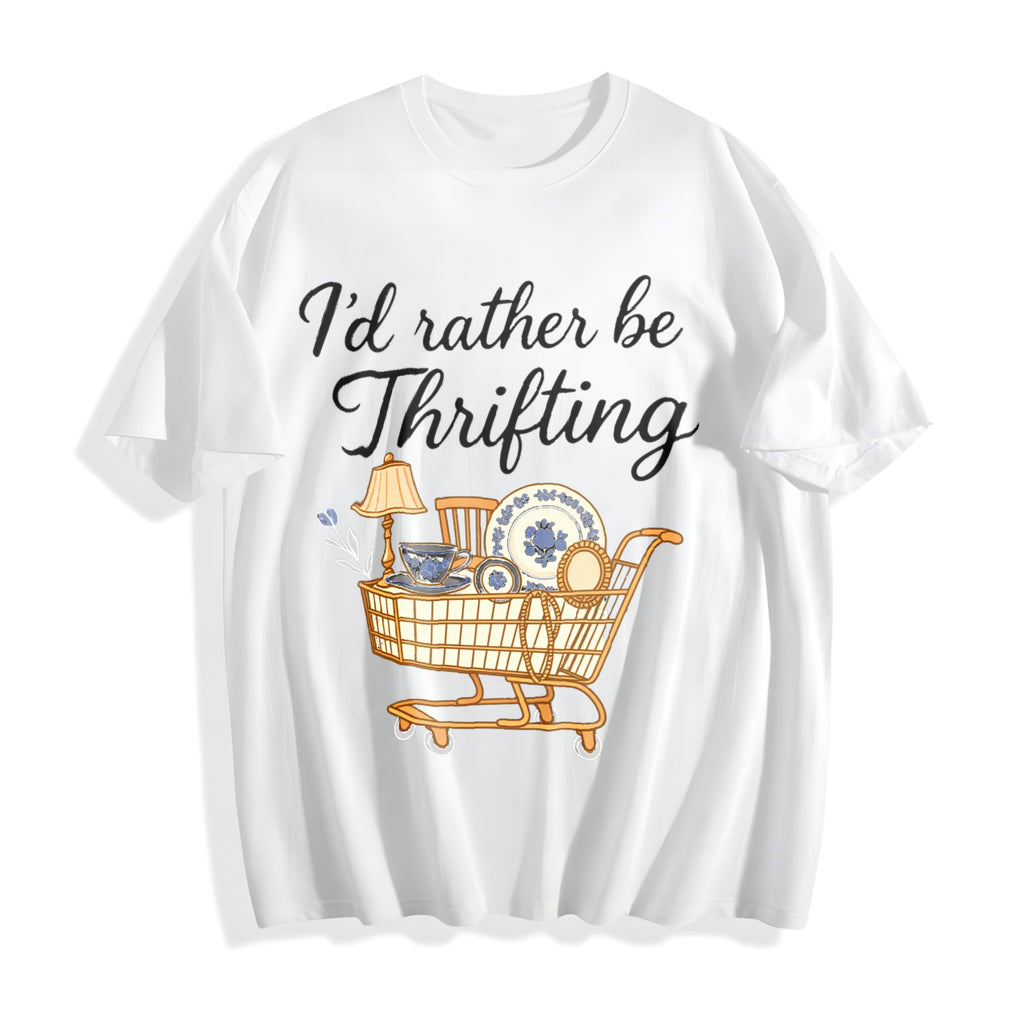 I'd Rather Be Thrifting Cotton T-Shirt product image 2