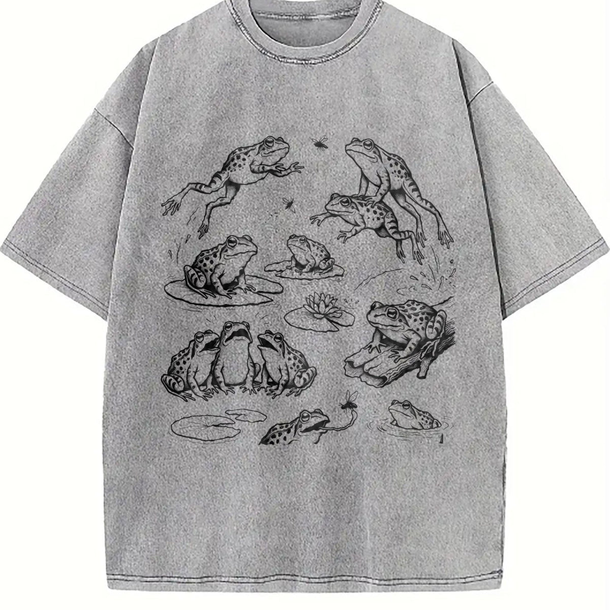 Frogs 90s Tattoo Vintage Washed T-Shirt product image 5