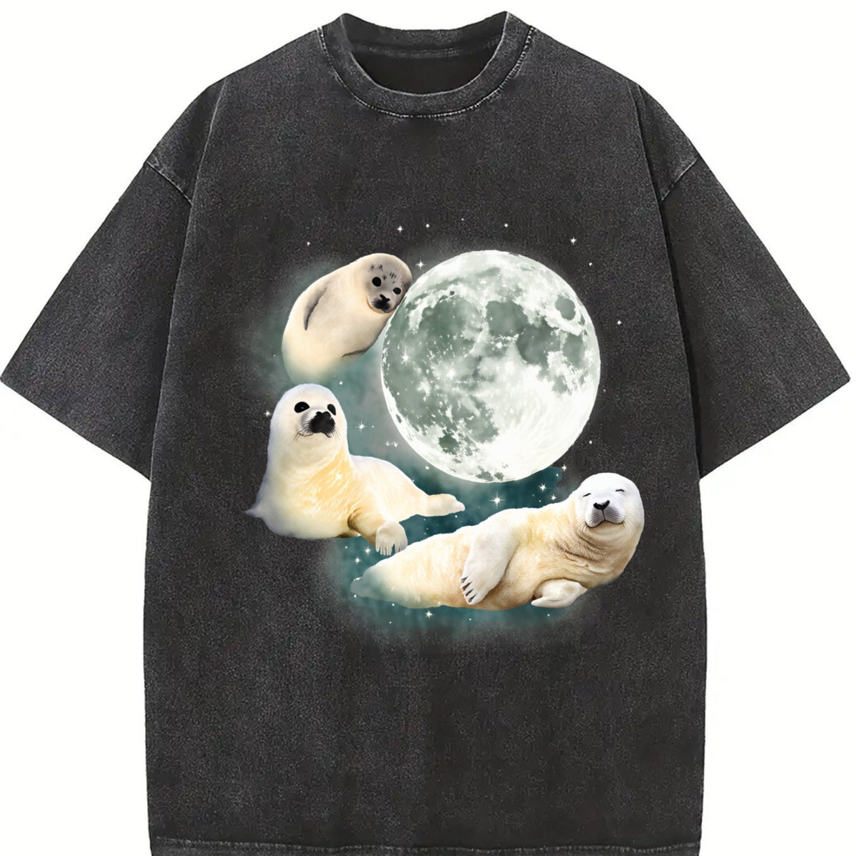 Three Baby Seal Vintage Washed T-Shirt product image 2