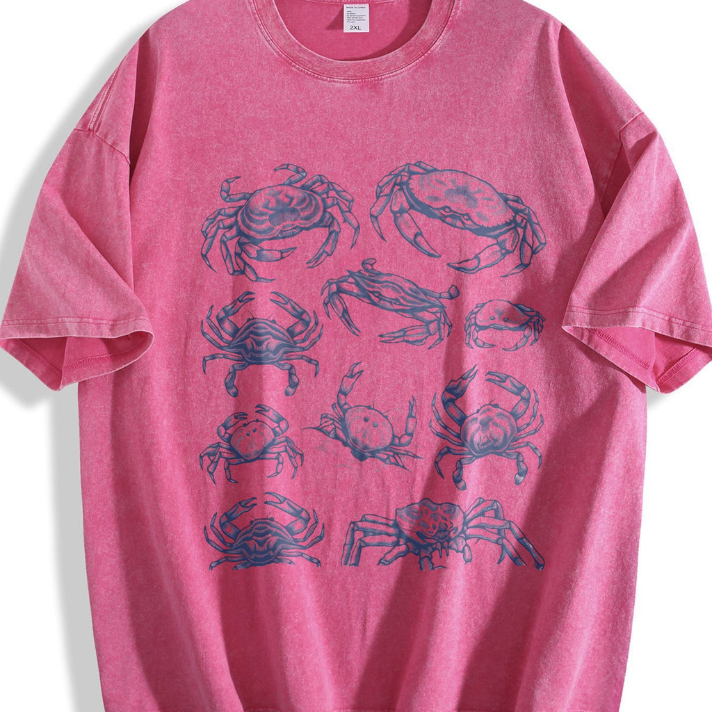 Crab 90s Tattoo Vintage Washed T-Shirt product image 7