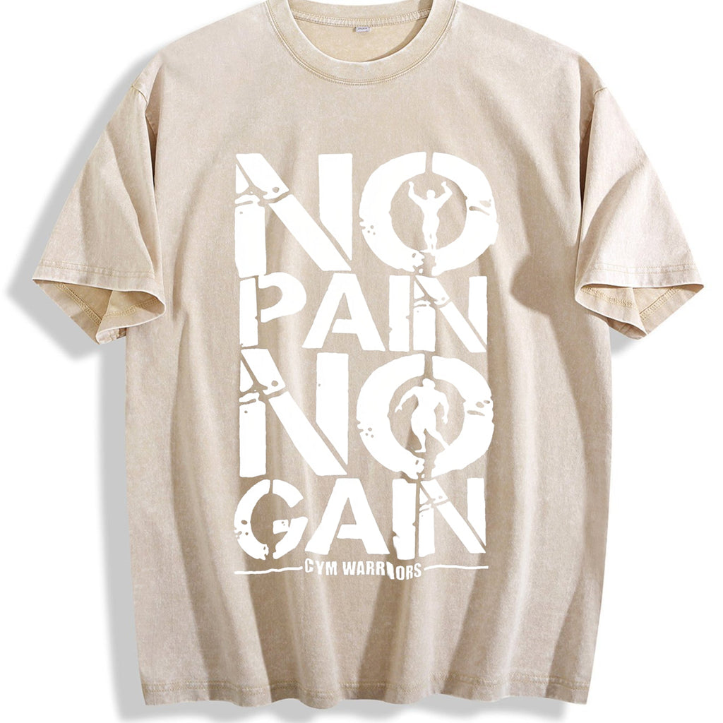 No Pain No Gain Gym Vintage Washed T-Shirt product image 1