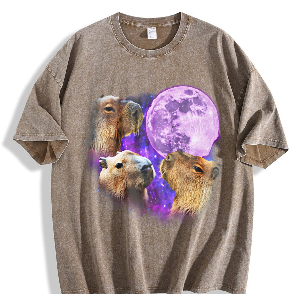 Three Capybaras Vintage Washed T-Shirt product image 3