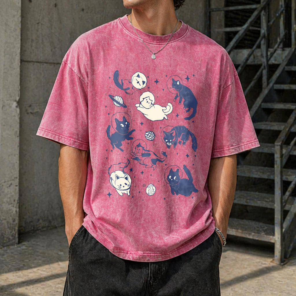 Cats In Space - - Cat Lover - Funny Kitty - Vintage Washed product image 7