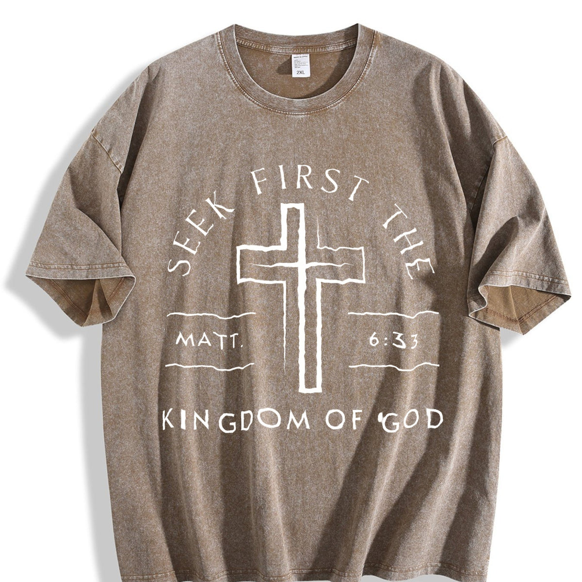 Glec First Seek The Kingdom Of God Vintage Washed T-Shirt product image 3