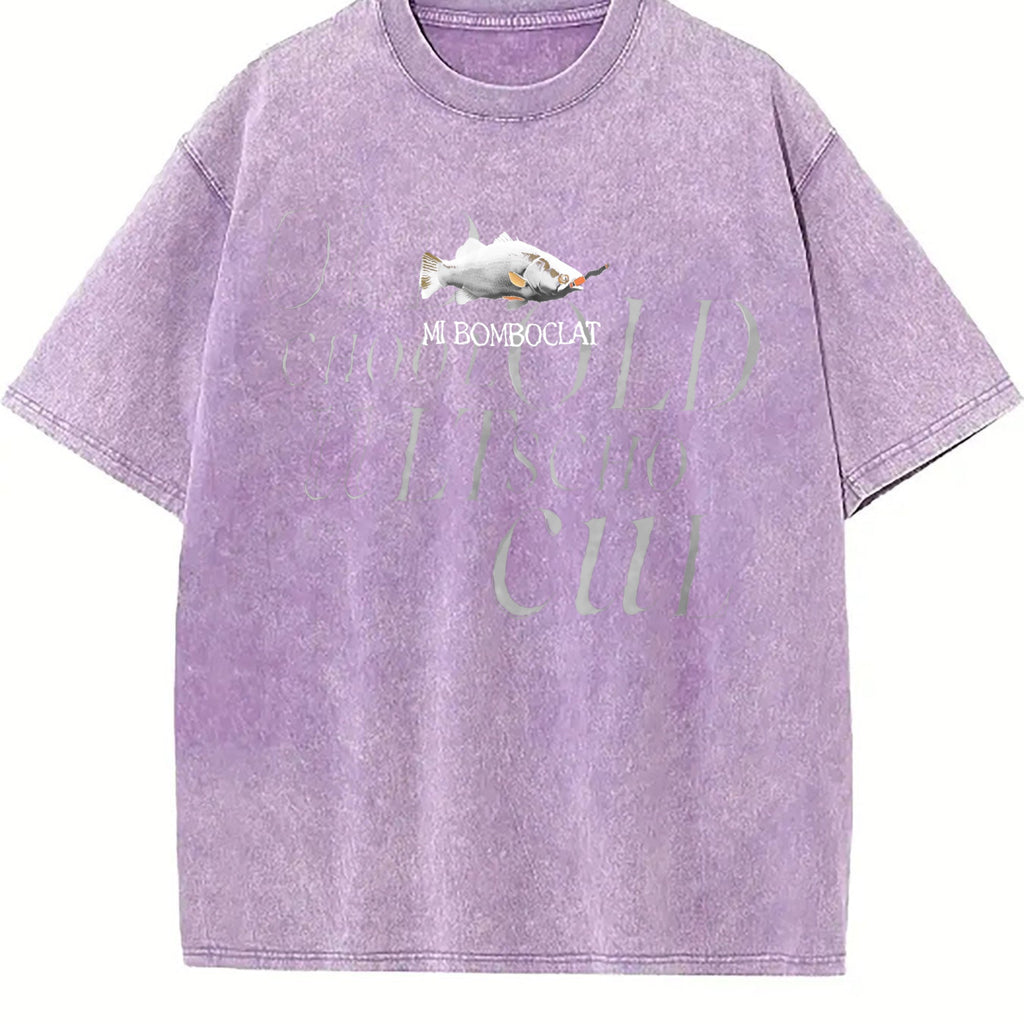 Bomboclat Fish Meme Vintage Washed T-Shirt product image 6