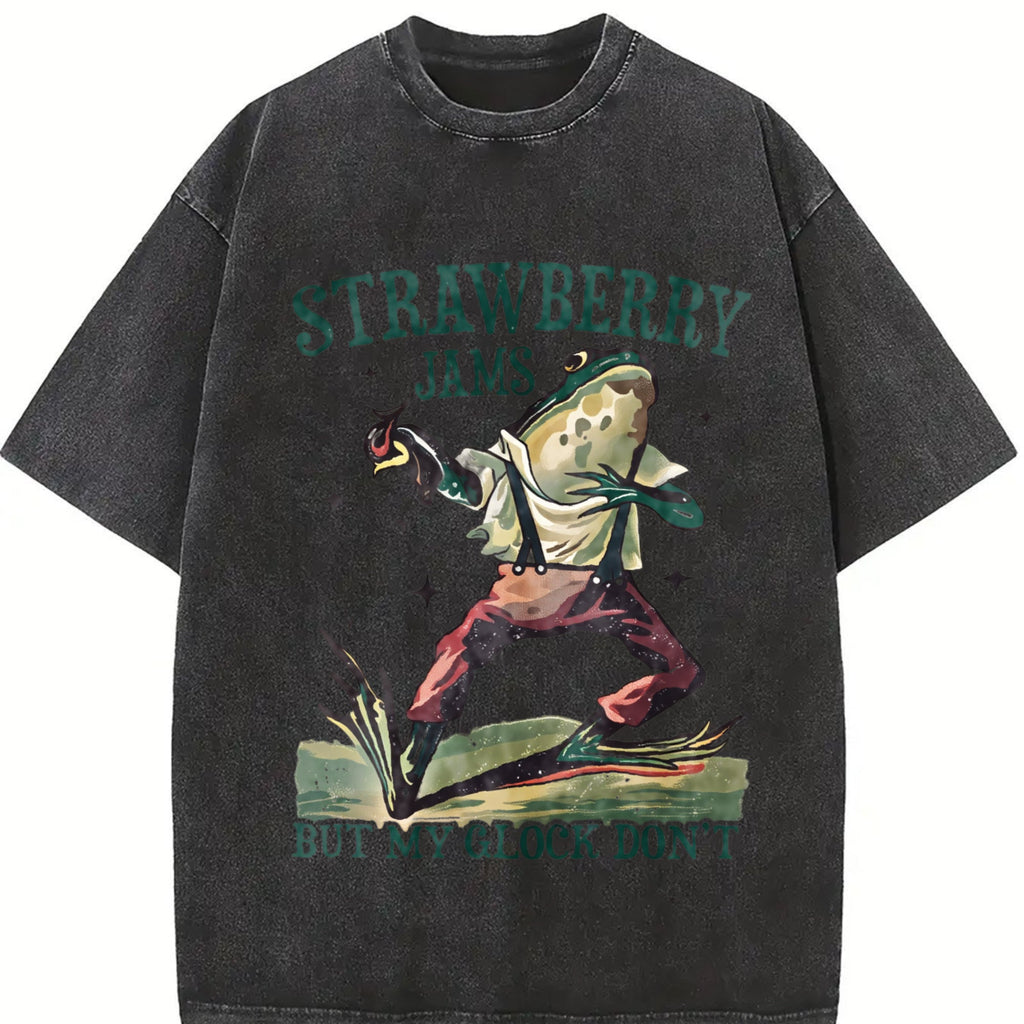 Strawberry Jams But My Don't Vintage Washed T-Shirt product image 2