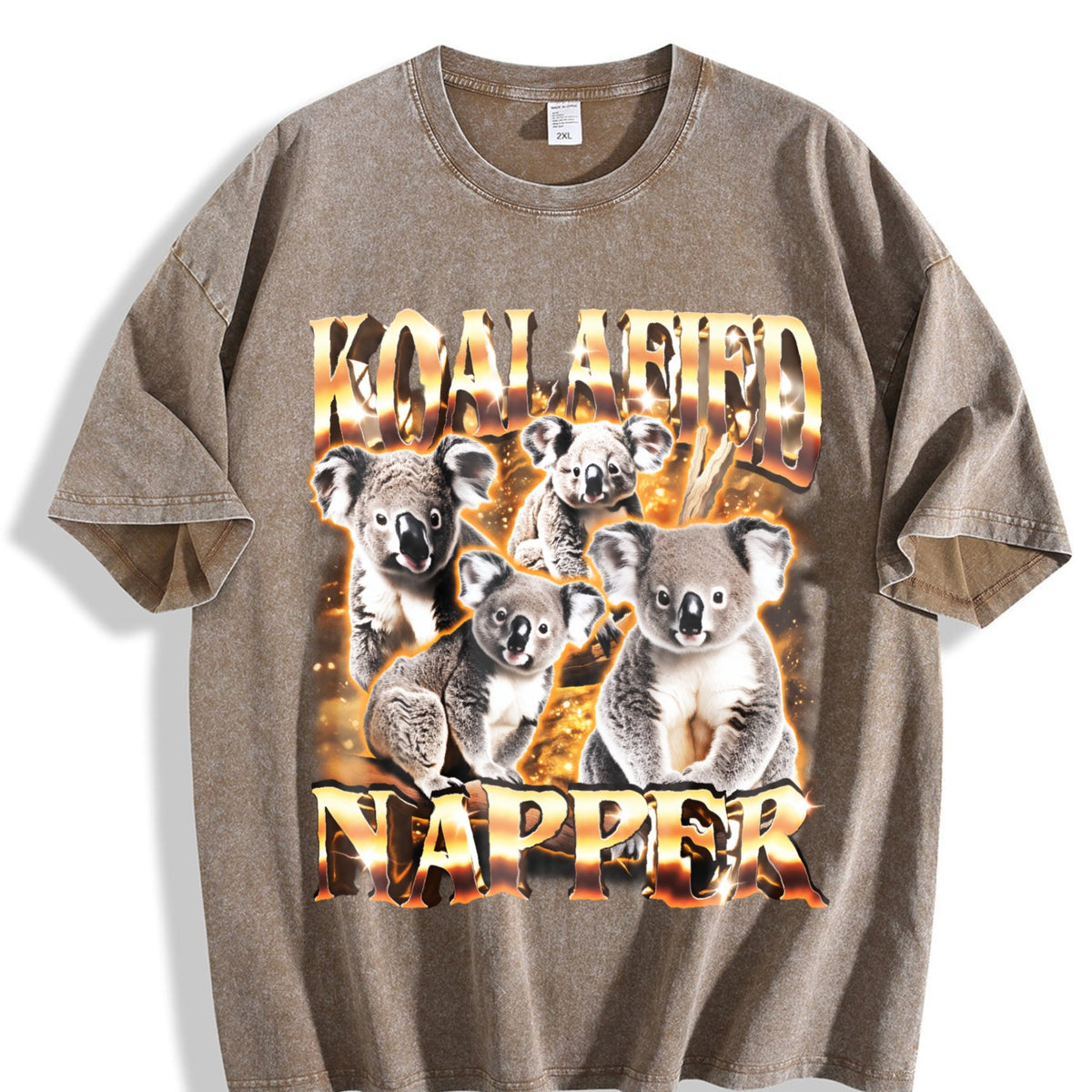 Koalafied Napper Funny Meme Vintage Washed T-Shirt product image 3