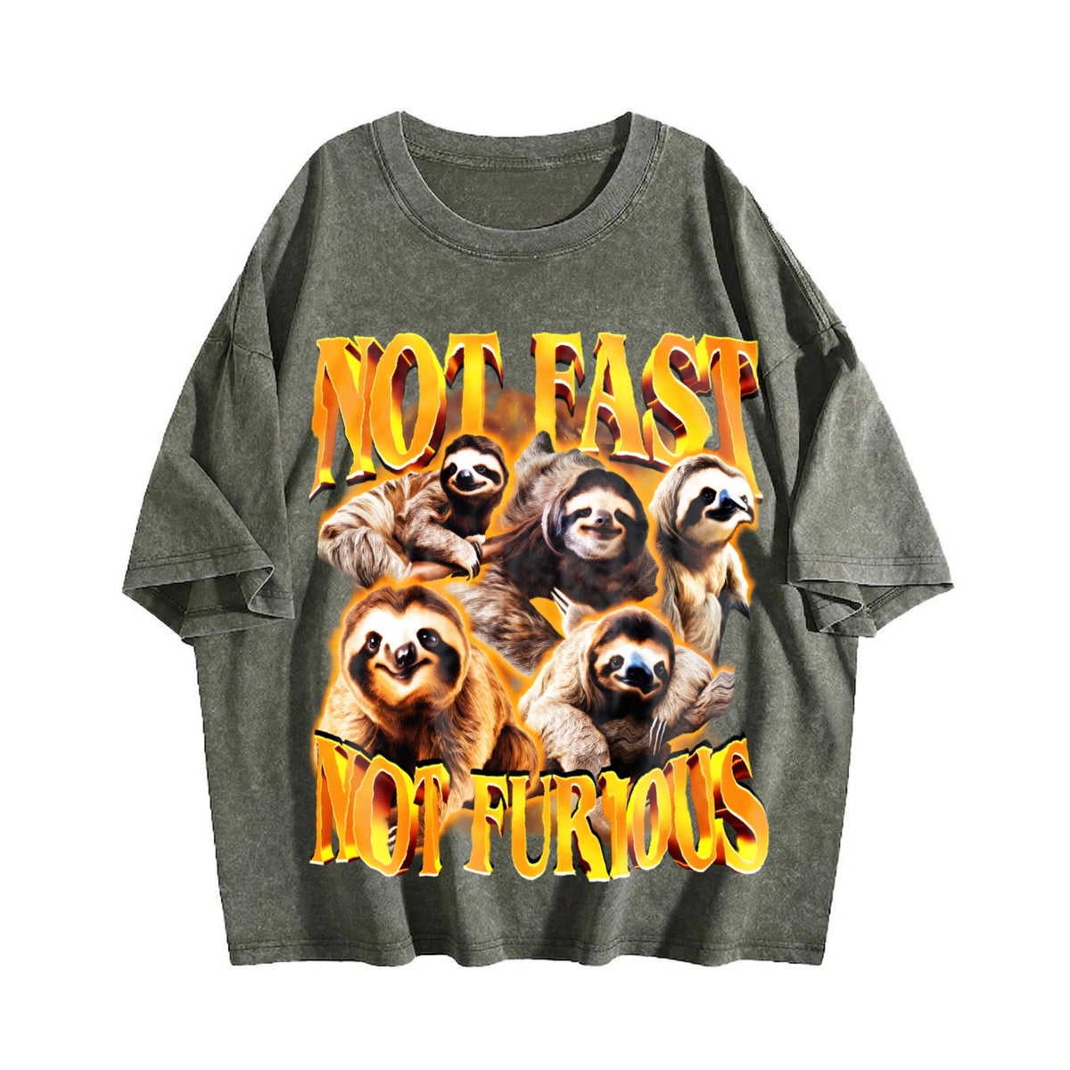 Not Fast Furious 90s Vintage Washed T-Shirt product image 4