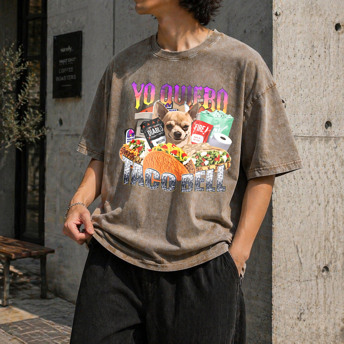 Yo Quiero Taco Bell T-shirt 90s Bootleg Rap - Funny Vintage product image 3