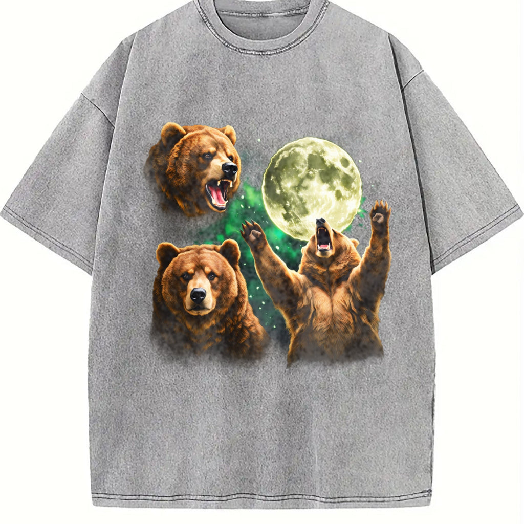 Bear Moon Vintage Washed T-Shirt product image 5