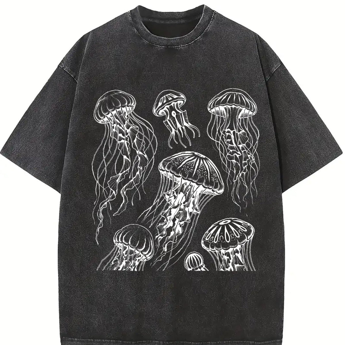 Jellyfish 90s Tattoo Vintage Washed T-Shirt product image 2