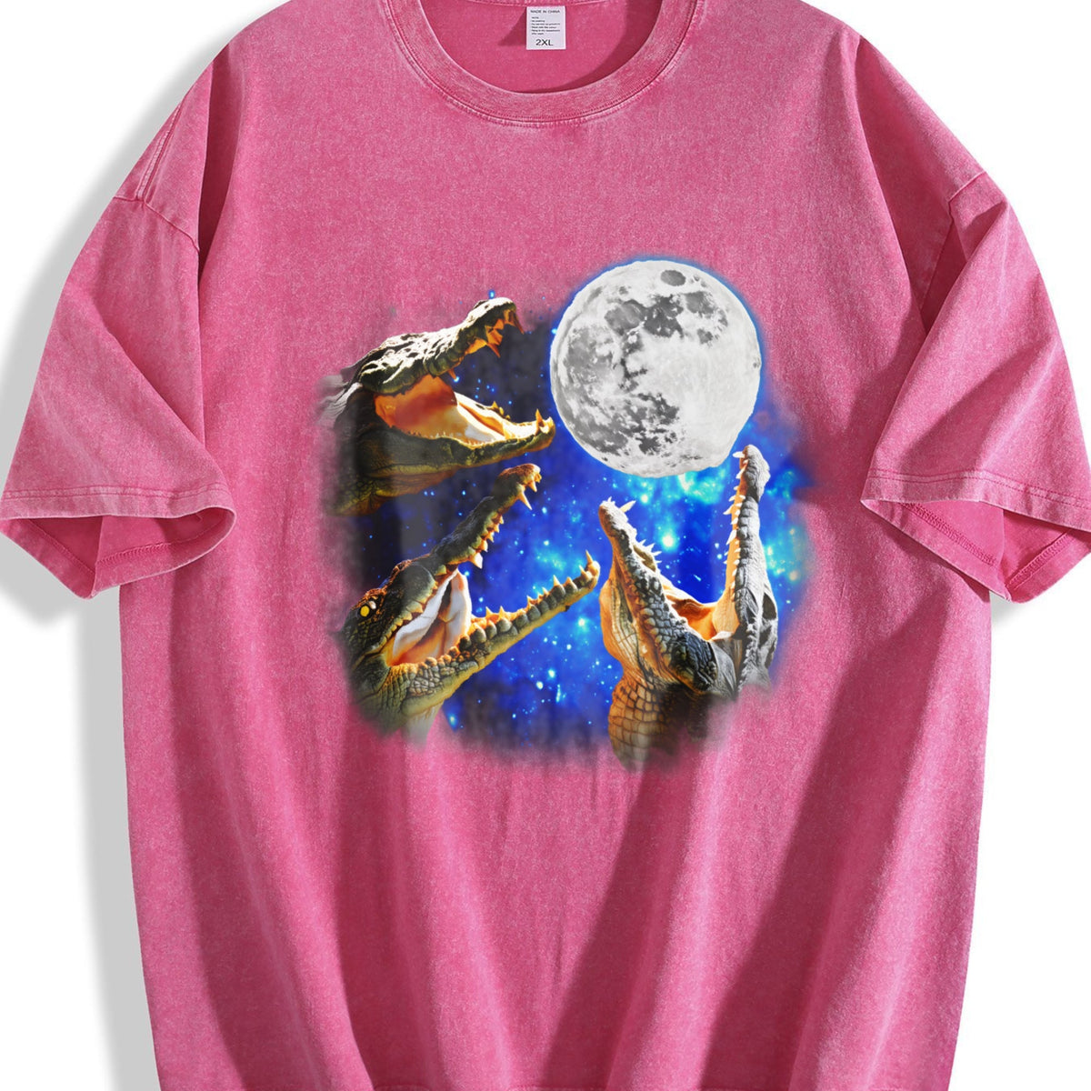 Three Crocodile Moon 90s Vintage Washed T-Shirt product image 7
