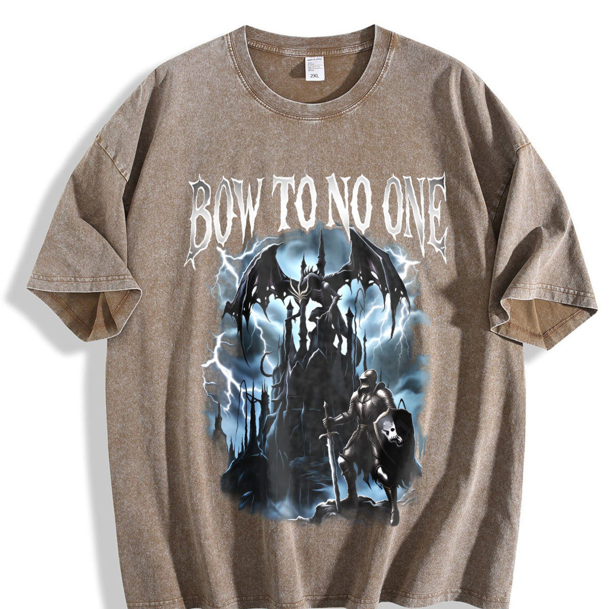 Bow To No One Medieval 90s Vintage Washed T-Shirt product image 3