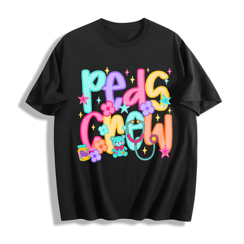 Cute Pediatric Crew For Nurse Cotton T-Shirt product image 1