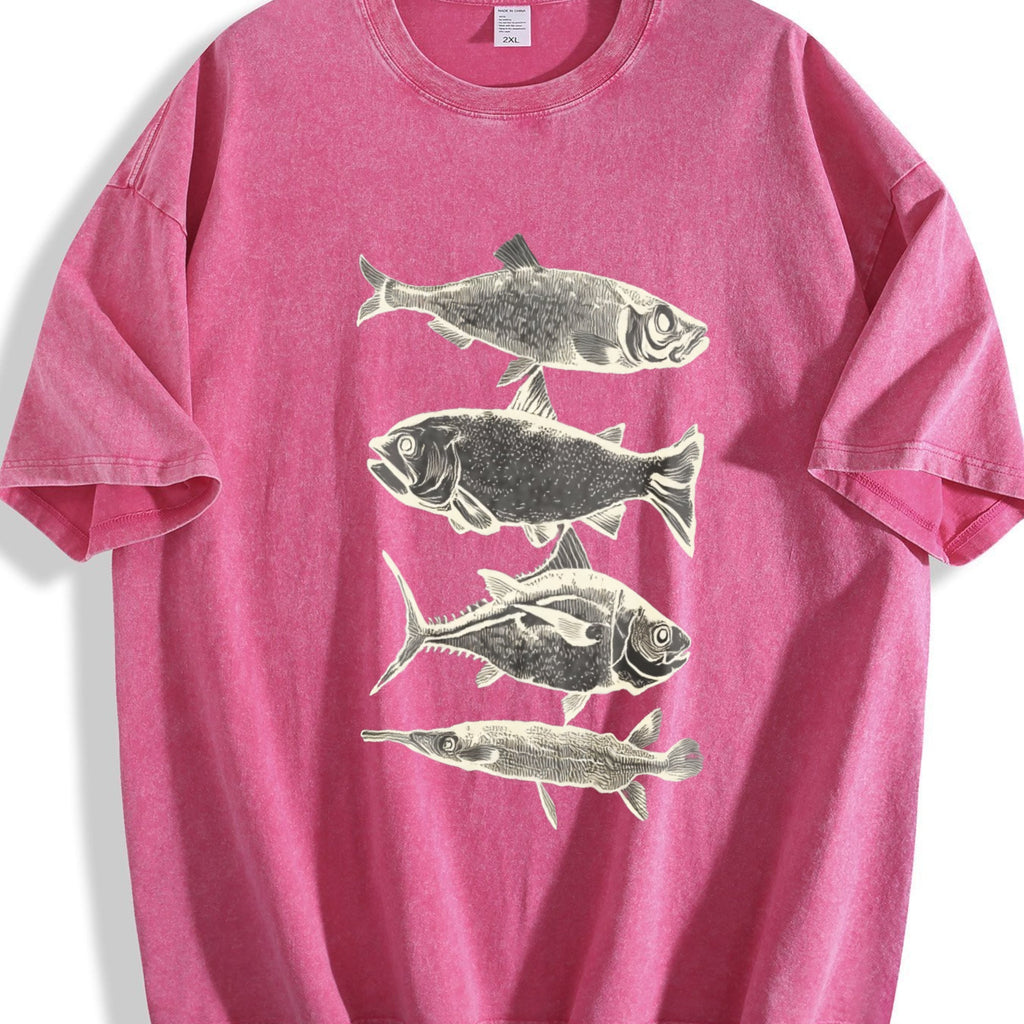 Fish Tattoo 90s Vintage Washed T-Shirt product image 7