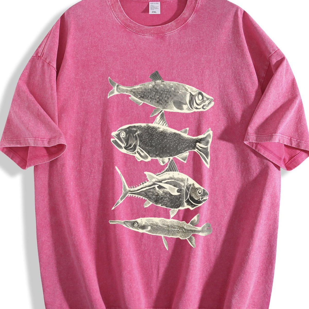 Fish Tattoo 90s Vintage Washed T-Shirt product image 7
