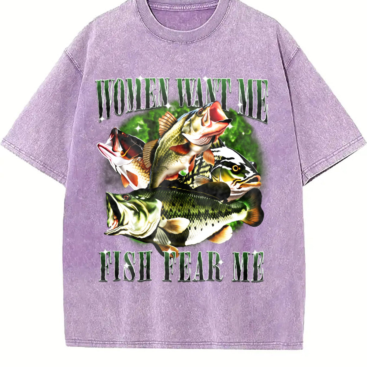 Want Me Fish Fear Me Vintage Washed T-Shirt product image 6