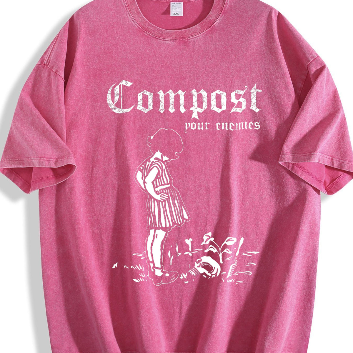 Compost Your Enemies Skeleton Vintage Washed T-Shirt product image 5