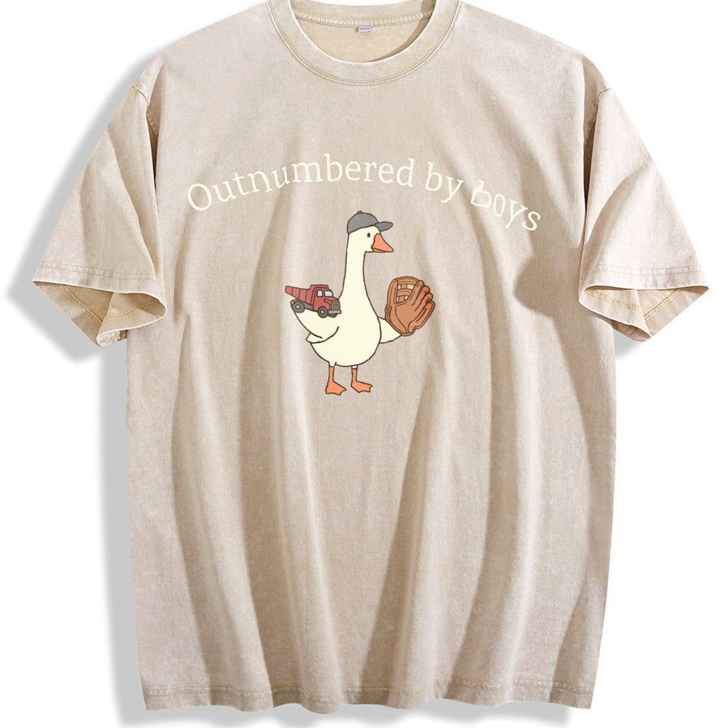Outnumbered By Boys Goose Vintage Washed T-Shirt product image 1