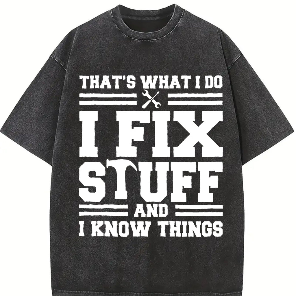 I Fix Stuff 100 Vintage Washed T-Shirt product image 2
