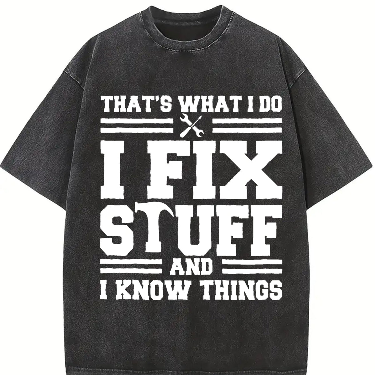 I Fix Stuff 100 Vintage Washed T-Shirt product image 2