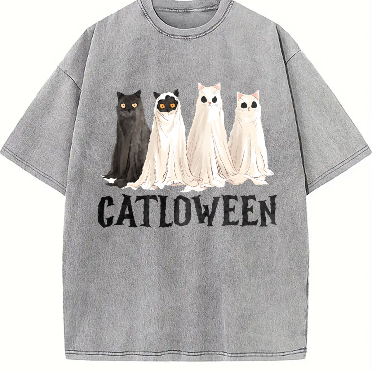 Catloween Cat Costume - Cute 6 Cats & Bats With Paw Vintage product image 5