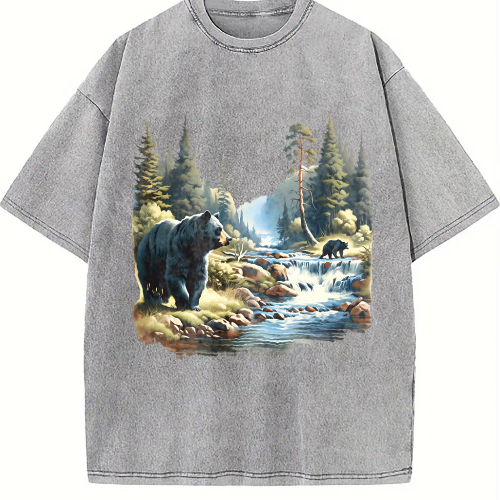 Black Bears 90s Vintage Washed T-Shirt product image 5