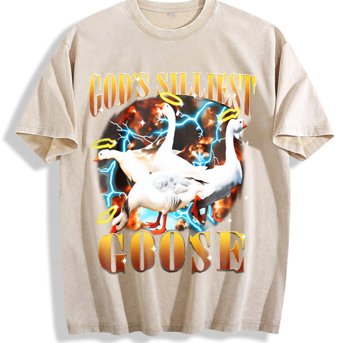God's Silliest Goose Funny Sarcastic 90s Vintage Washed product image 1