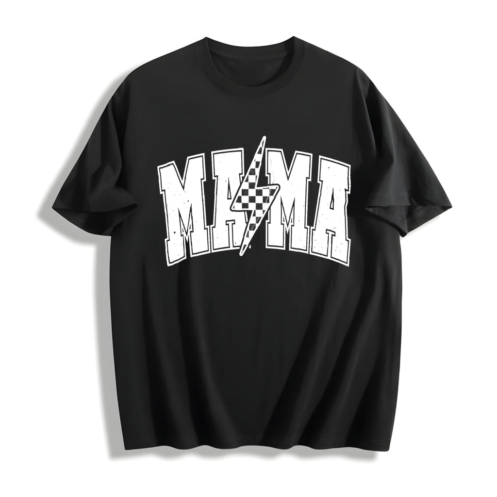 Mama Lightning Bolt Cotton T-Shirt product image 1