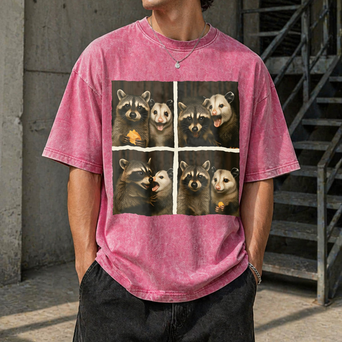 Funny Possum & Raccoon Photobooth Selfie - With 4 Vintage product image 7